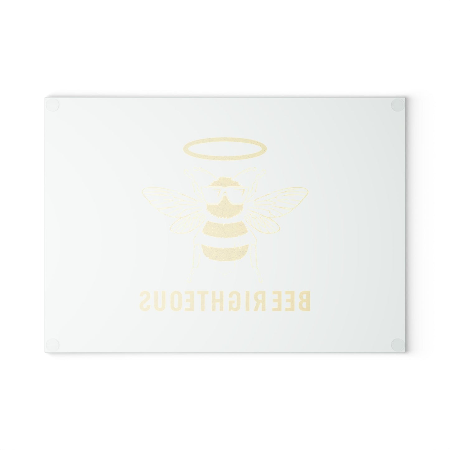 Bee Righteous Glass Cutting Board - Eco - Friendly Kitchen Decor, Unique Gift for Home Chefs, Bee Lovers, Housewarming, Kitchen Essentials - Jack Righteous