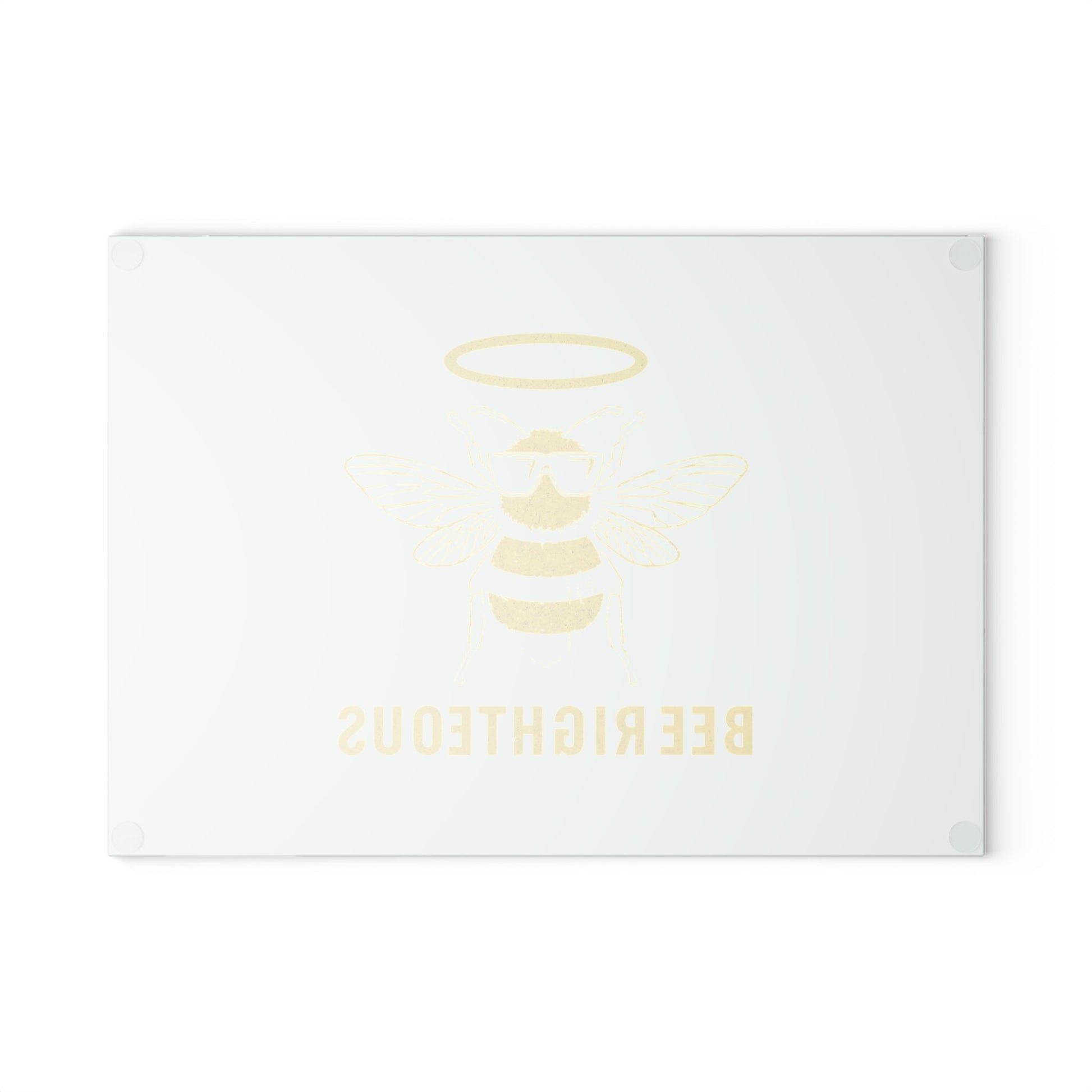 Bee Righteous Glass Cutting Board - Eco - Friendly Kitchen Decor, Unique Gift for Home Chefs, Bee Lovers, Housewarming, Kitchen Essentials - Jack Righteous