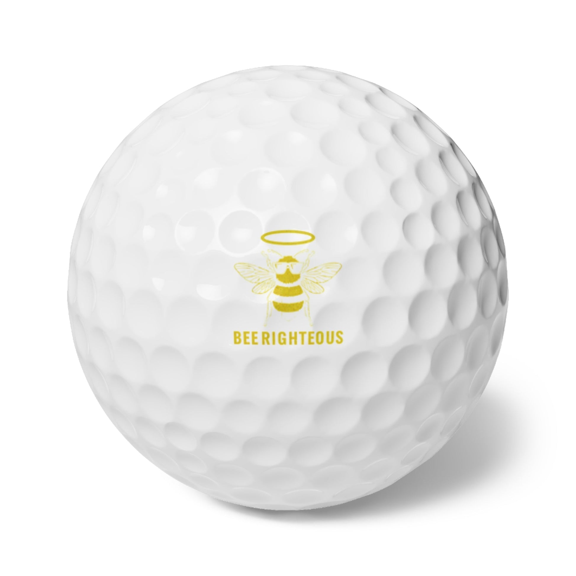 Bee Righteous Golf Balls, 6 - Pack, Funny Golf Gifts, Golf Accessories, Great for Father's Day, Gifts for Golf Lovers, Unique Design [...] - Jack Righteous