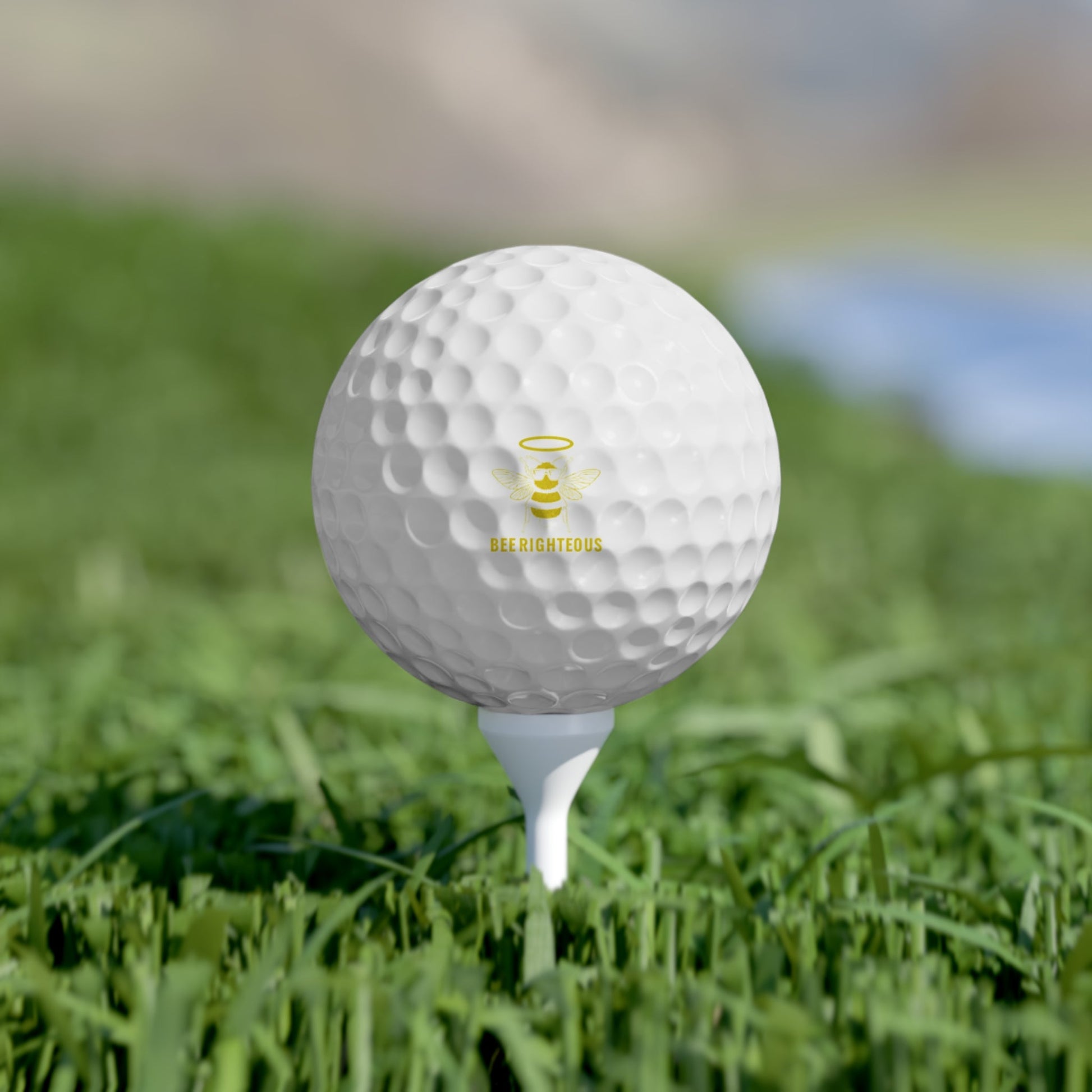 Bee Righteous Golf Balls, 6 - Pack, Funny Golf Gifts, Golf Accessories, Great for Father's Day, Gifts for Golf Lovers, Unique Design [...] - Jack Righteous
