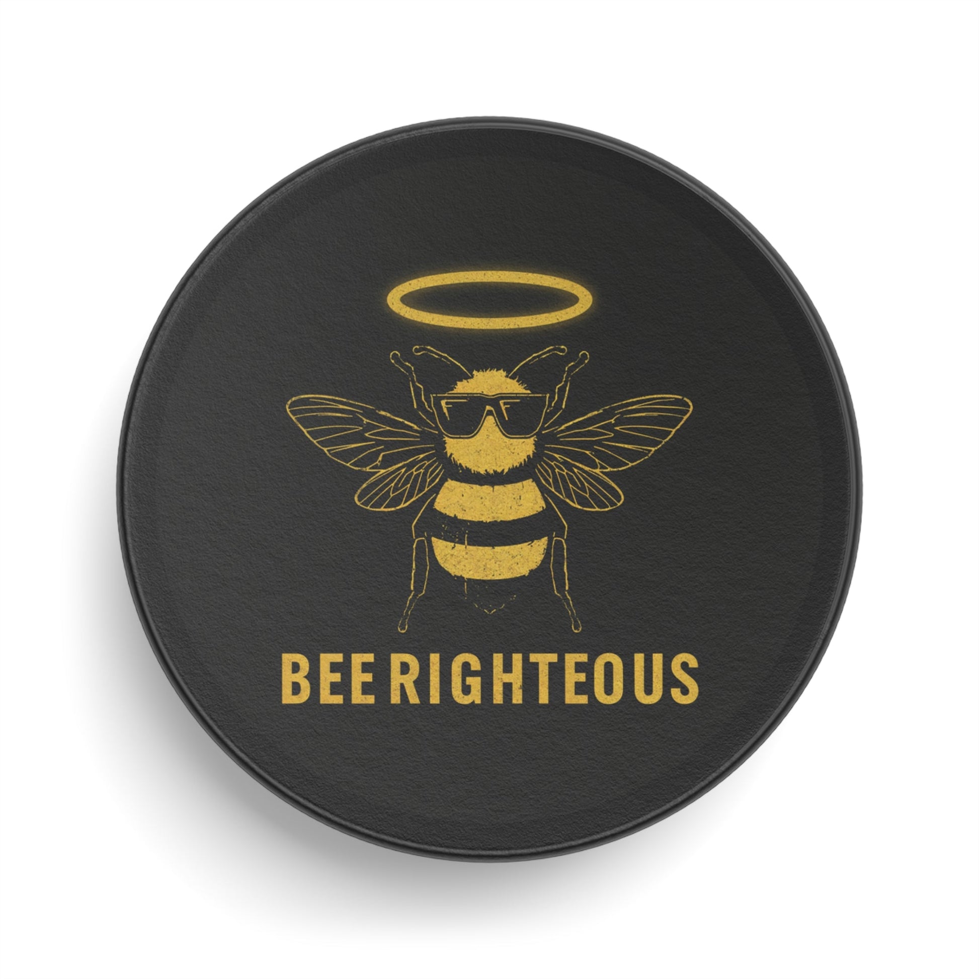 Bee Righteous Hockey Puck, Unique Sports Gift, Hockey Fan Decor, Bee Lover Gift, Fun Ice Hockey Collectible, Bee Art Puck - Jack Righteous