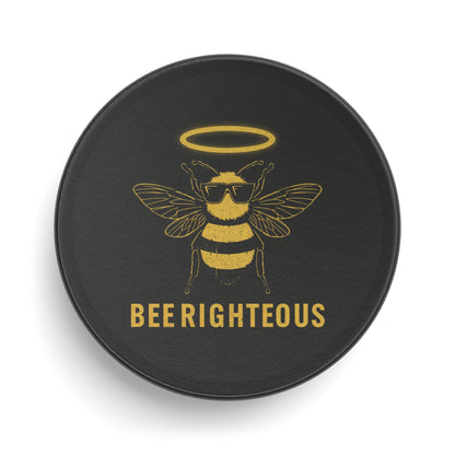 Bee Righteous Hockey Puck - Unique Sports Gift for Hockey Fan Decor - Jack Righteous