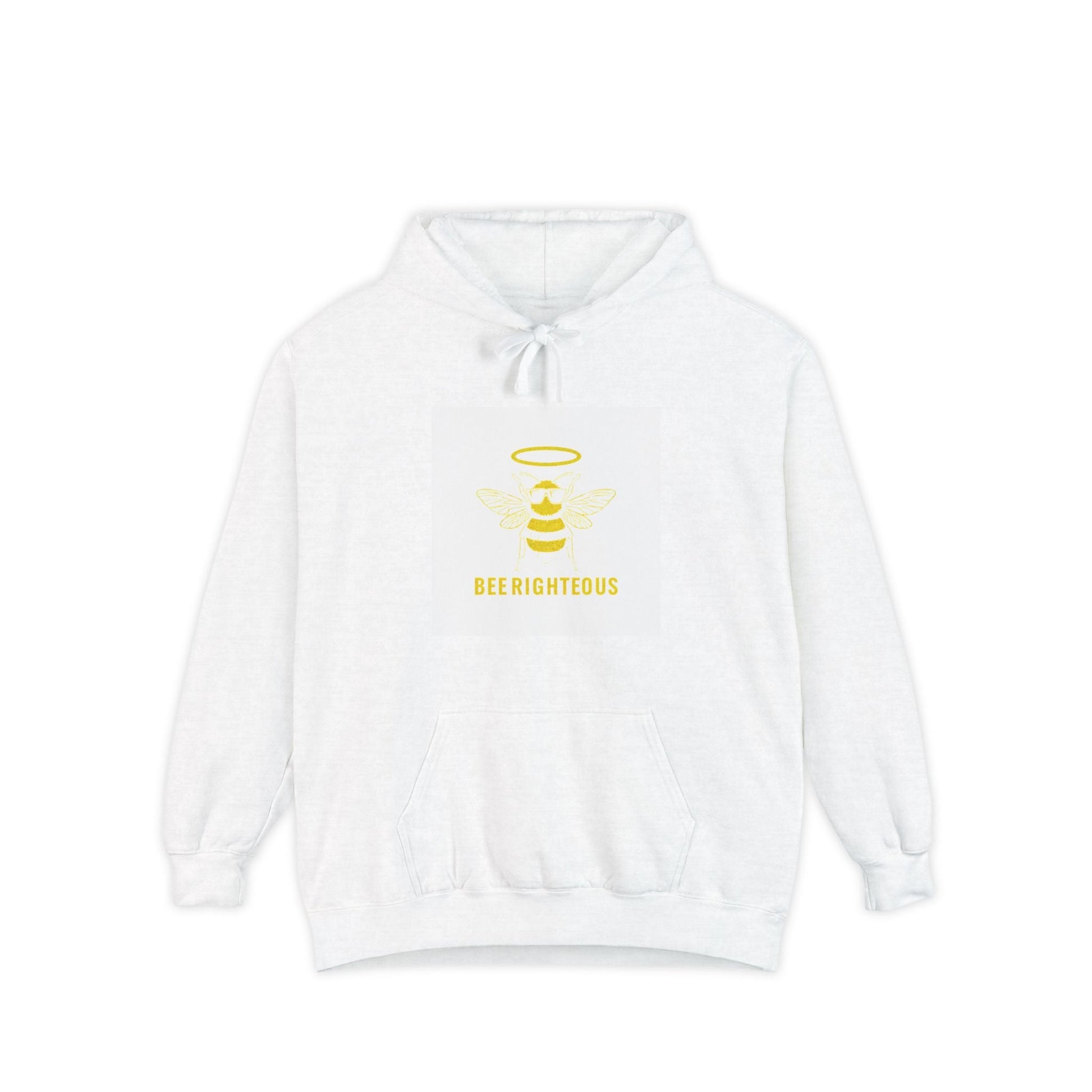 Bee Righteous Hoodie | Inspirational Unisex Garment - Dyed Hoodie, Gift for Nature Lovers, Eco - friendly Apparel, Spiritual Wear, Cozy [...] - Jack Righteous