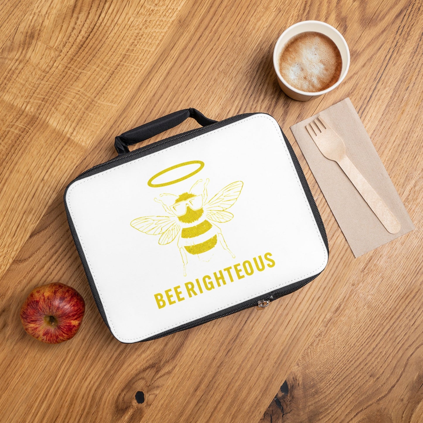 Bee Righteous Lunch Bag | Fun Bee - Themed Insulated Lunch Box, Cute Lunch Tote for Adults and Kids, Perfect for School & Work - Jack Righteous