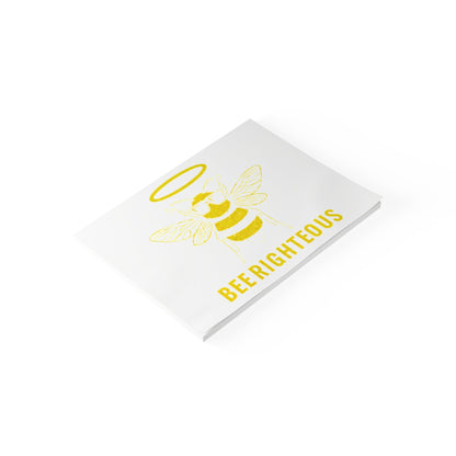 Bee - righteous Note Pads, Cute Sticky Notes, Gift for Teachers, Bee Lovers, Inspirational Office Supplies - Jack Righteous