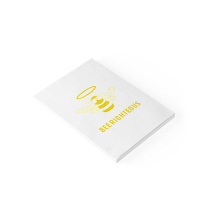 Bee - righteous Note Pads, Cute Sticky Notes, Gift for Teachers, Bee Lovers, Inspirational Office Supplies - Jack Righteous