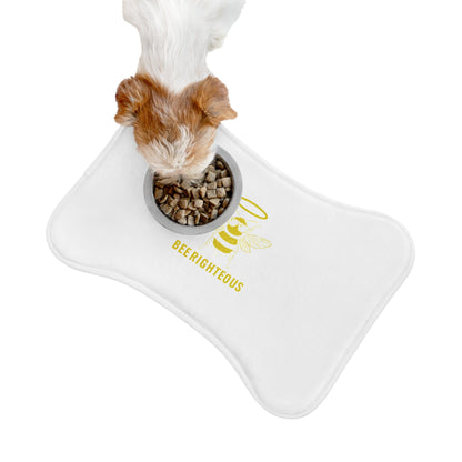 Bee Righteous Cute Dog Dish Pet Feeding Mat - Non-Slip, Fun Kitchen Decor - Jack Righteous