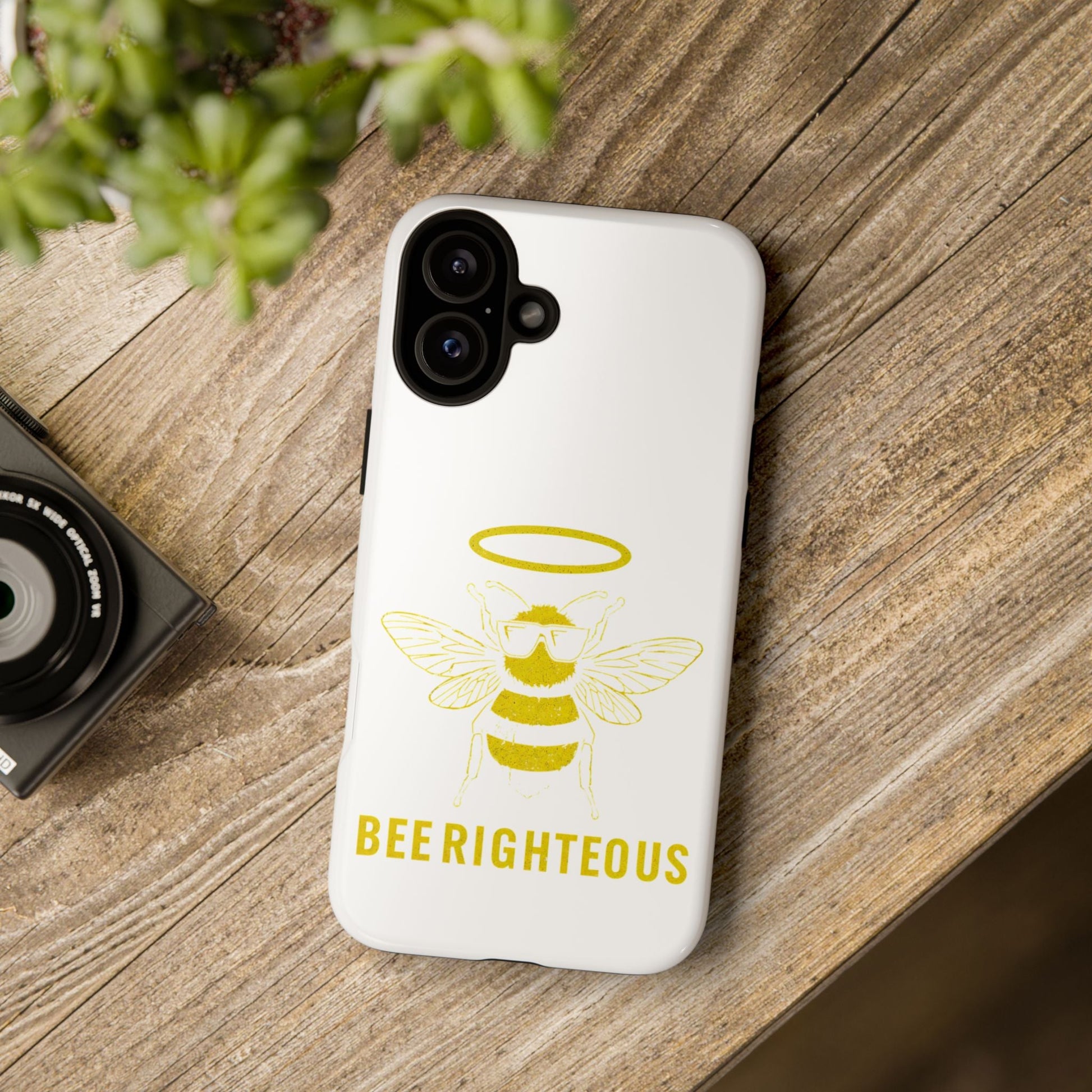 Bee Righteous Phone Case | Tough Cases, Inspirational Gifts, Cute Bee Design, Eco - Friendly Phone Accessories, Buzzing Charm - Jack Righteous