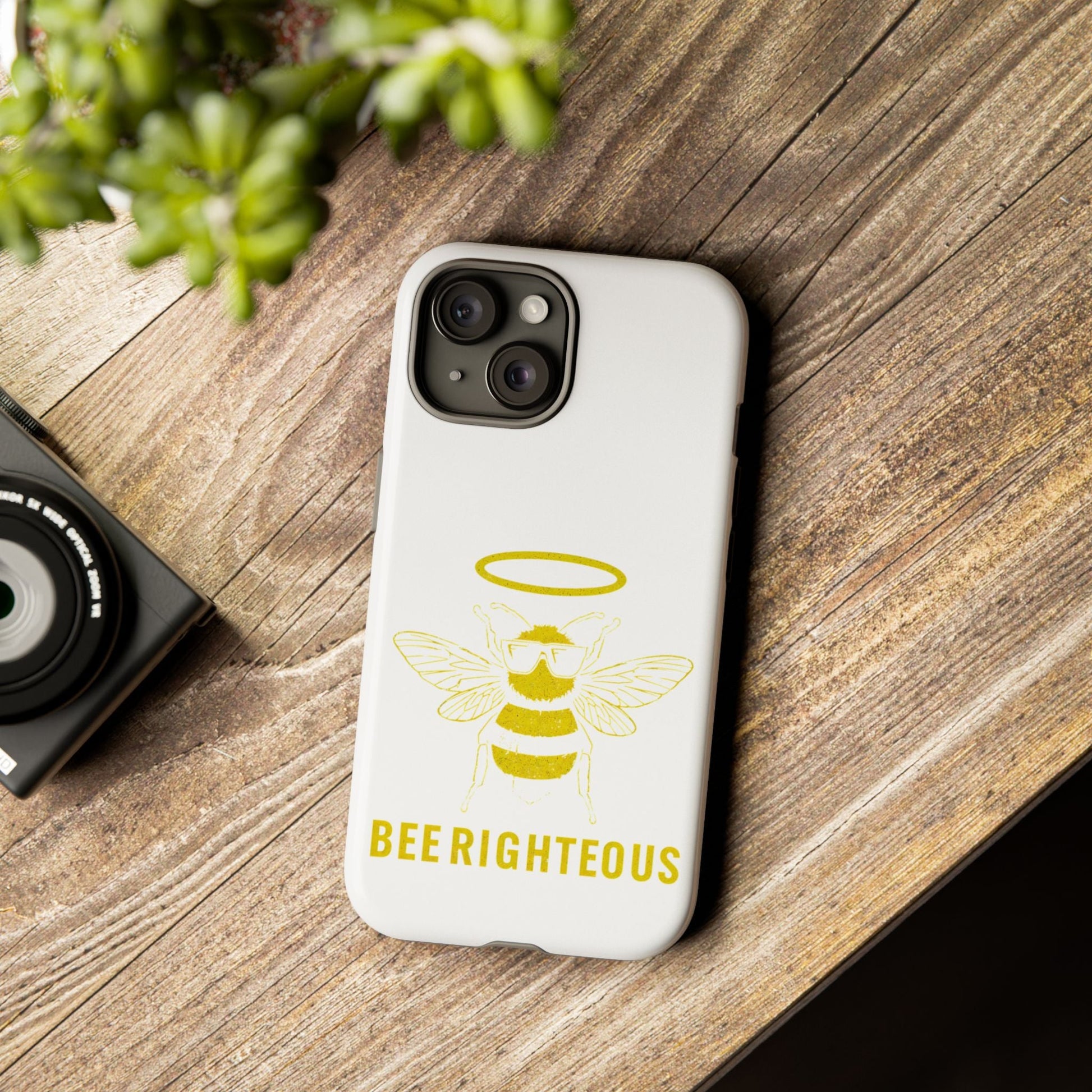 Bee Righteous Phone Case | Tough Cases, Inspirational Gifts, Cute Bee Design, Eco - Friendly Phone Accessories, Buzzing Charm - Jack Righteous