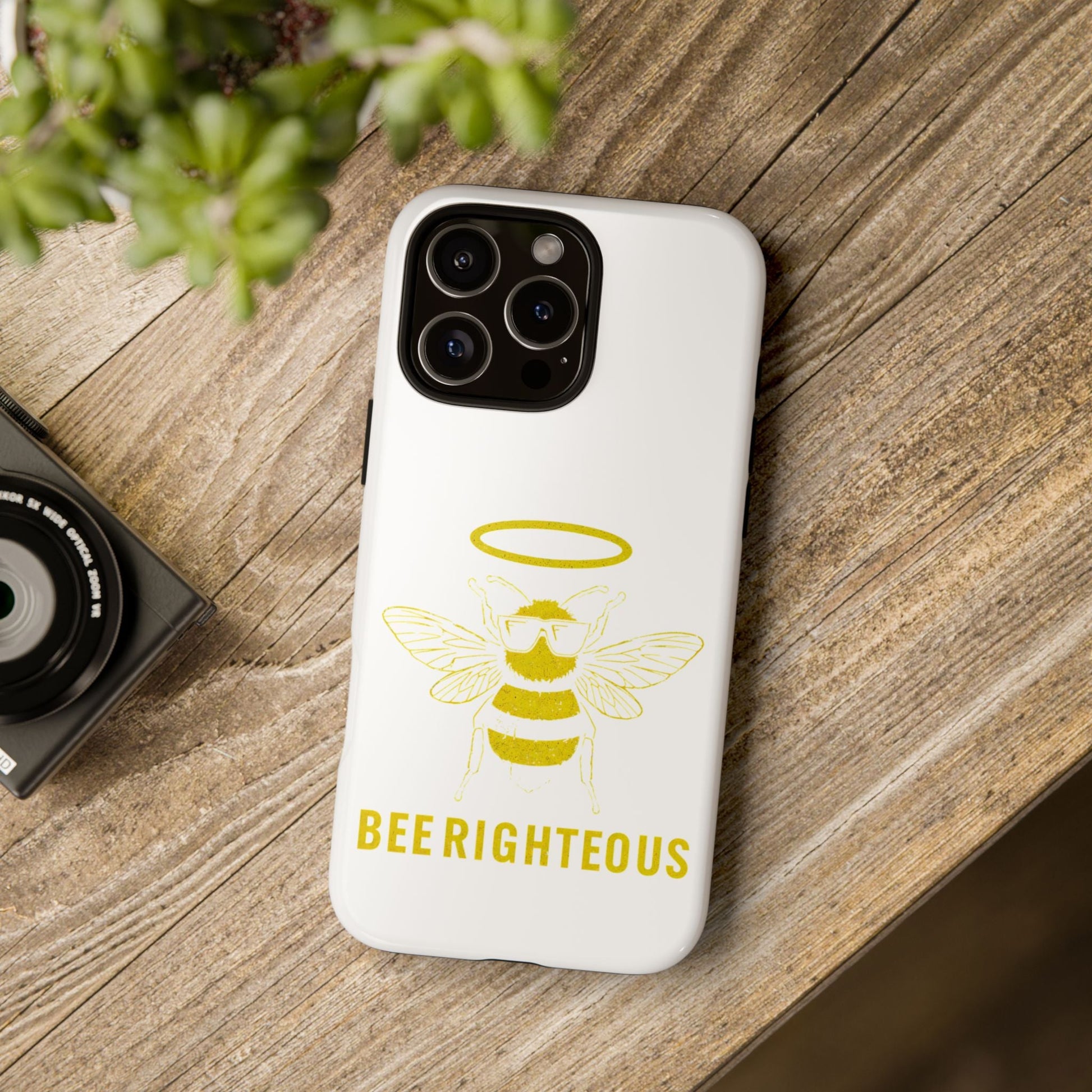 Bee Righteous Phone Case | Tough Cases, Inspirational Gifts, Cute Bee Design, Eco - Friendly Phone Accessories, Buzzing Charm - Jack Righteous