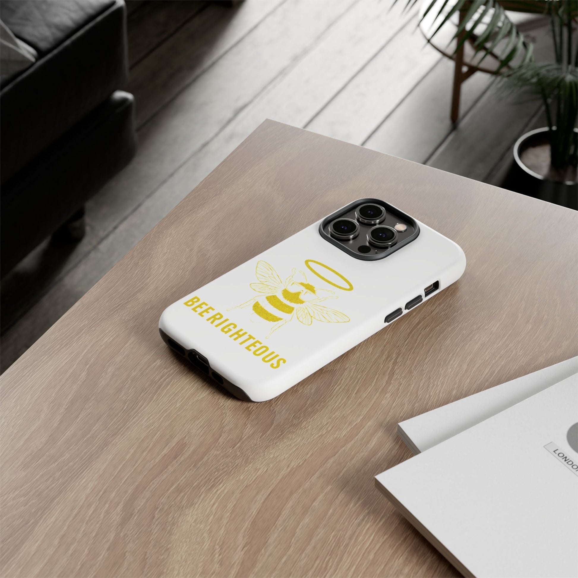 Bee Righteous Phone Case | Tough Cases, Inspirational Gifts, Cute Bee Design, Eco - Friendly Phone Accessories, Buzzing Charm - Jack Righteous