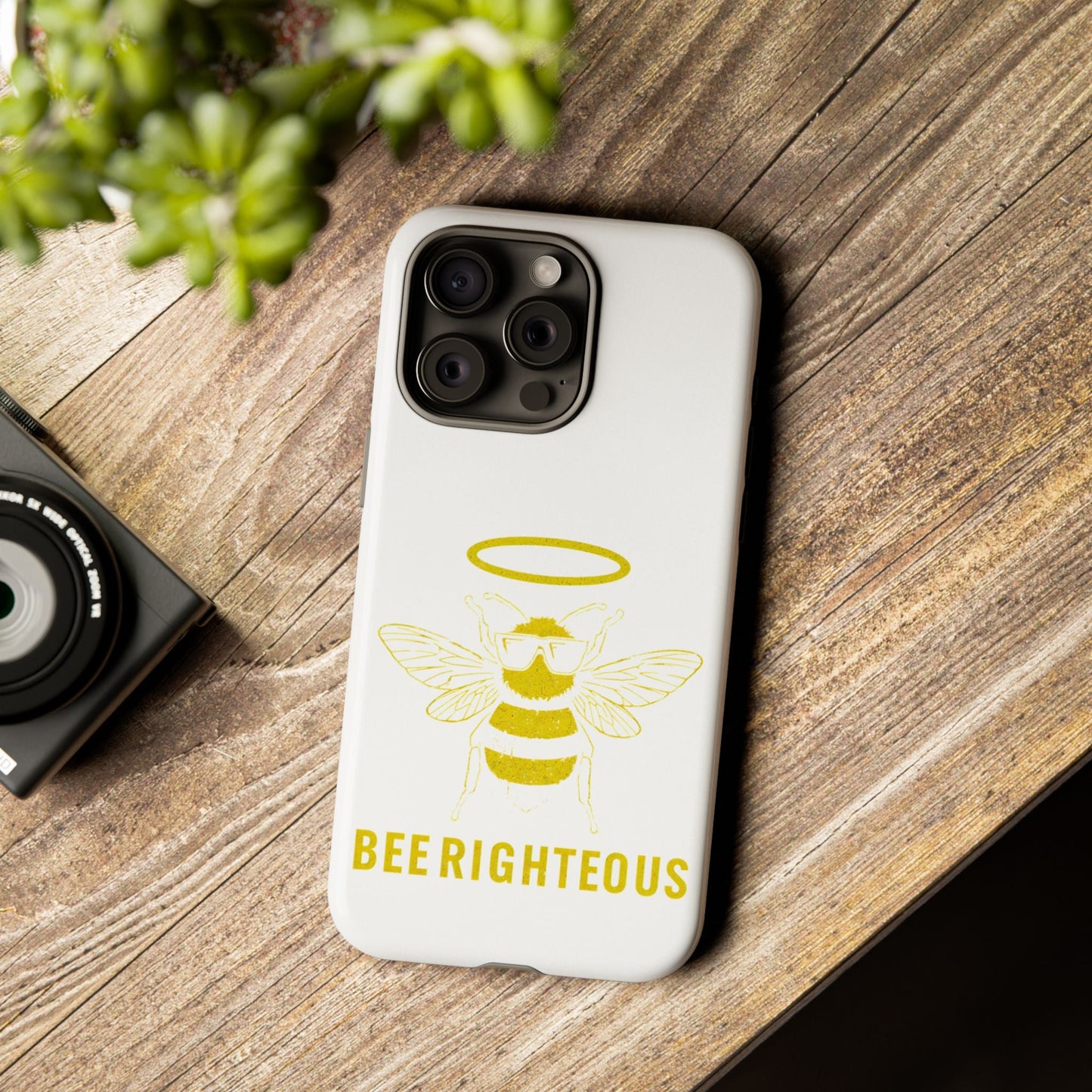 Bee Righteous Phone Case | Tough Cases, Inspirational Gifts, Cute Bee Design, Eco - Friendly Phone Accessories, Buzzing Charm - Jack Righteous