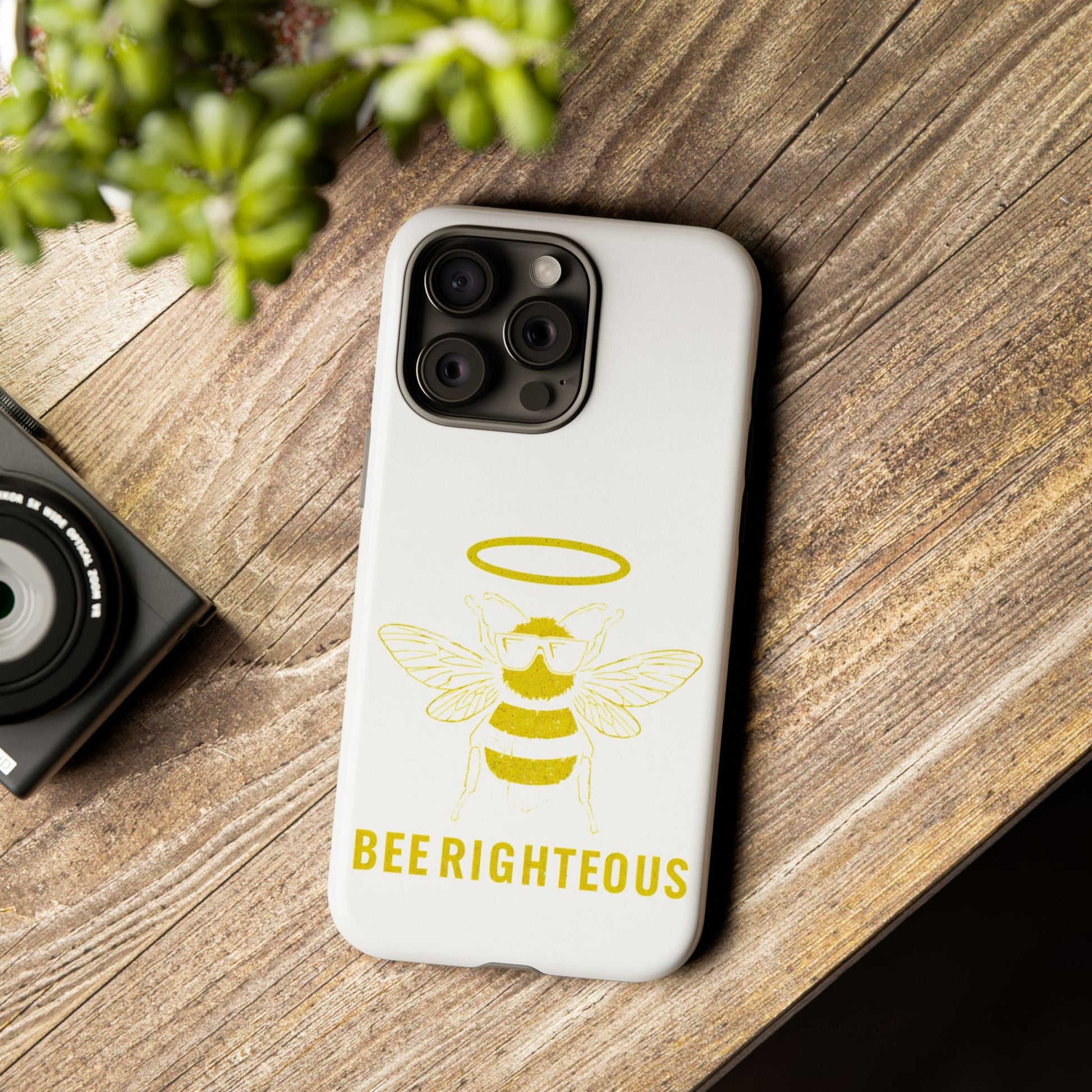 Bee Righteous Phone Case | Tough Cases, Inspirational Gifts, Cute Bee Design, Eco - Friendly Phone Accessories, Buzzing Charm - Jack Righteous