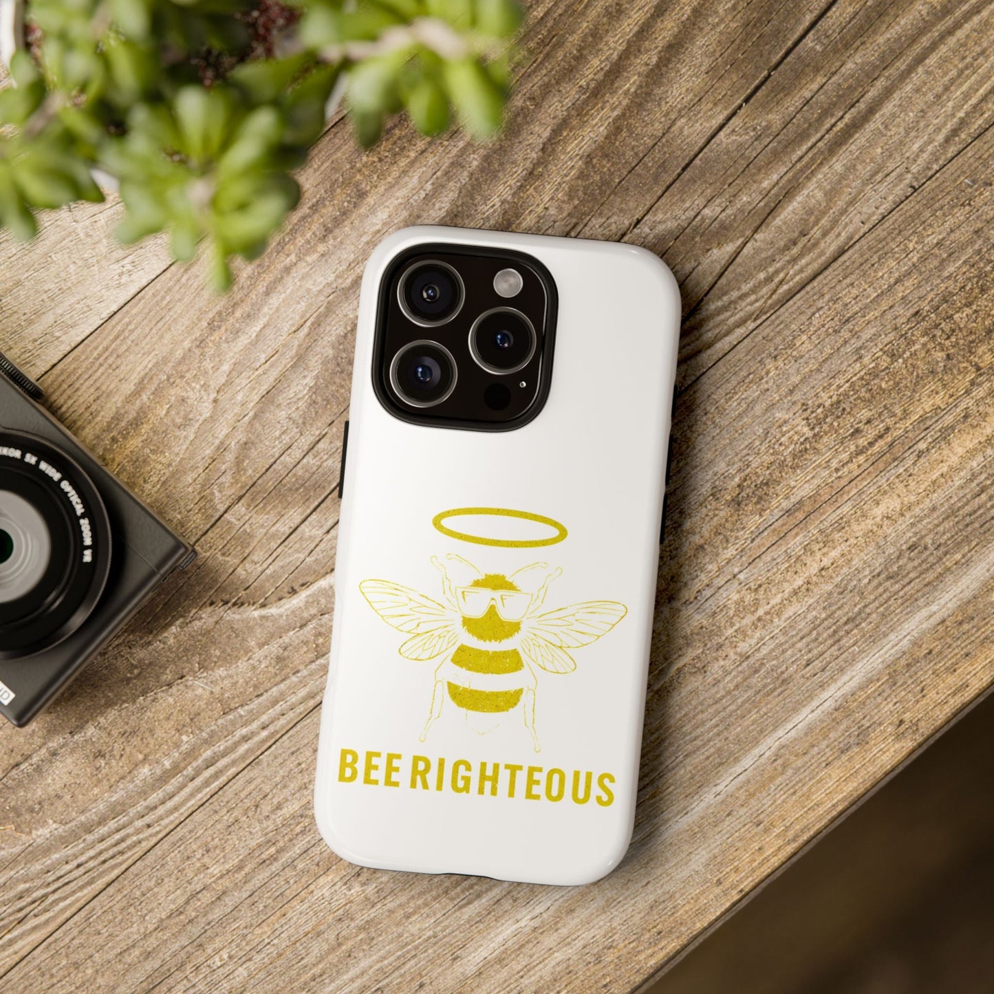 Bee Righteous Phone Case | Tough Cases, Inspirational Gifts, Cute Bee Design, Eco - Friendly Phone Accessories, Buzzing Charm - Jack Righteous