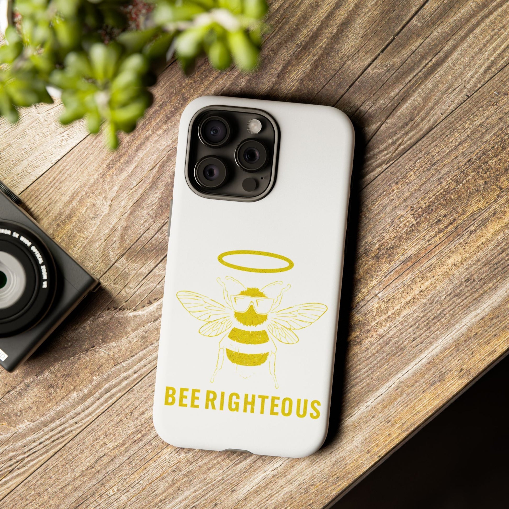 Bee Righteous Phone Case | Tough Cases, Inspirational Gifts, Cute Bee Design, Eco - Friendly Phone Accessories, Buzzing Charm - Jack Righteous