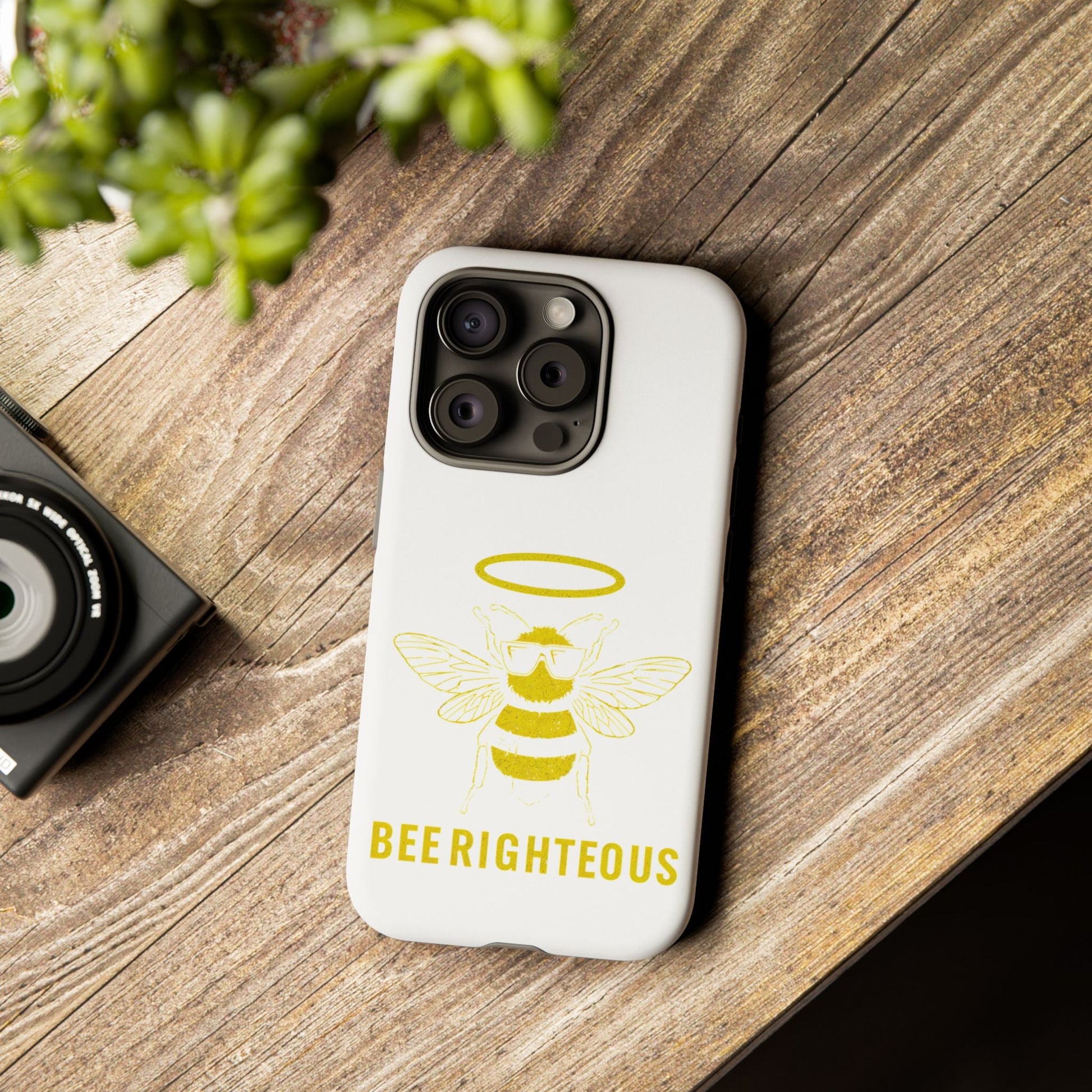 Bee Righteous Phone Case | Tough Cases, Inspirational Gifts, Cute Bee Design, Eco - Friendly Phone Accessories, Buzzing Charm - Jack Righteous