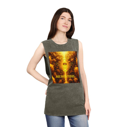Bee Righteous Stonewash Tank Top: Summer Beach Party Apparel - Jack Righteous