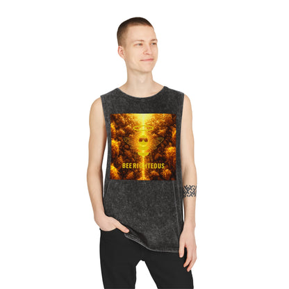 Bee Righteous Stonewash Tank Top: Summer Beach Party Apparel - Jack Righteous