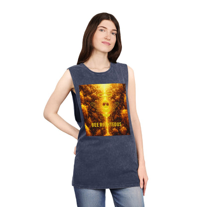 Bee Righteous Stonewash Tank Top: Summer Beach Party Apparel - Jack Righteous