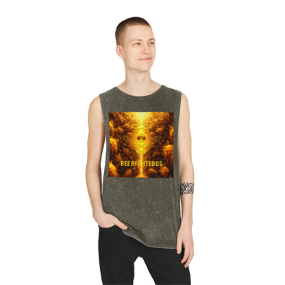 Bee Righteous Stonewash Tank Top: Summer Beach Party Apparel - Jack Righteous