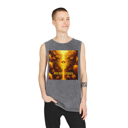 Bee Righteous Stonewash Tank Top: Summer Beach Party Apparel - Jack Righteous