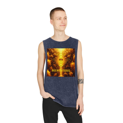Bee Righteous Stonewash Tank Top: Summer Beach Party Apparel - Jack Righteous