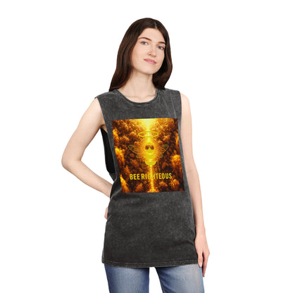 Bee Righteous Stonewash Tank Top: Summer Beach Party Apparel - Jack Righteous