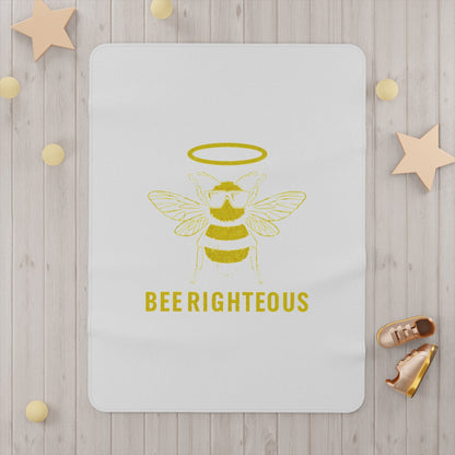 Bee Themed Toddler Blanket - Cute Gift for Cozy Nursery Decor - Jack Righteous
