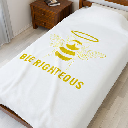 Bee Righteous Plush Blanket - Cozy Gift for Bee Lovers - Jack Righteous
