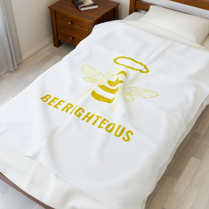 Bee Righteous Plush Blanket - Cozy Gift for Bee Lovers - Jack Righteous