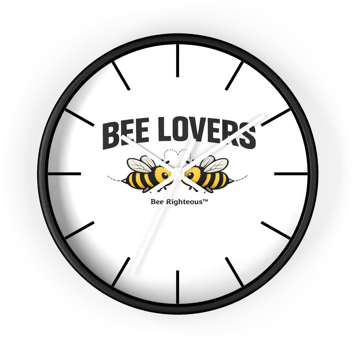 Bee Righteous inspirational wall clock, product view 2