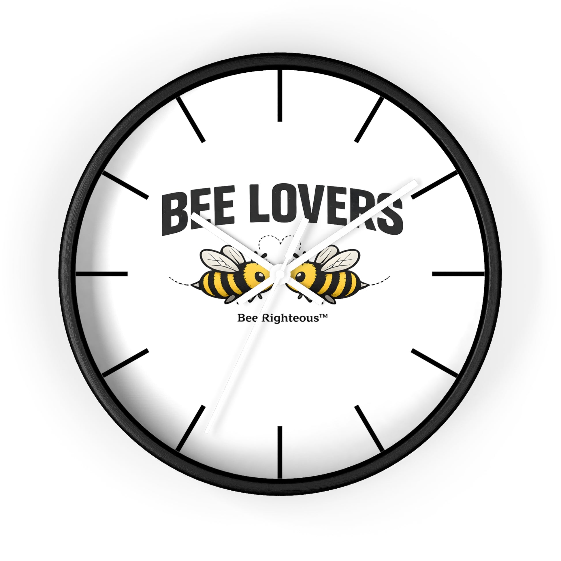 Bee Righteous inspirational wall clock, product view 2
