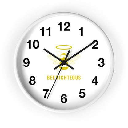 Bee Righteous inspirational wall clock, product view 3