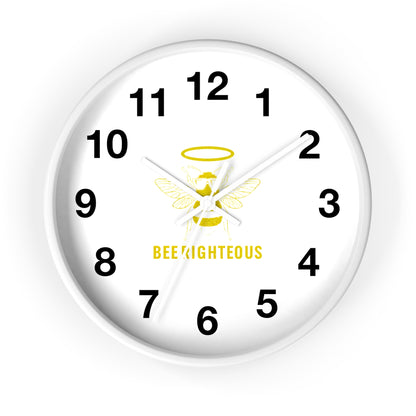 Bee Righteous inspirational wall clock, product view 4