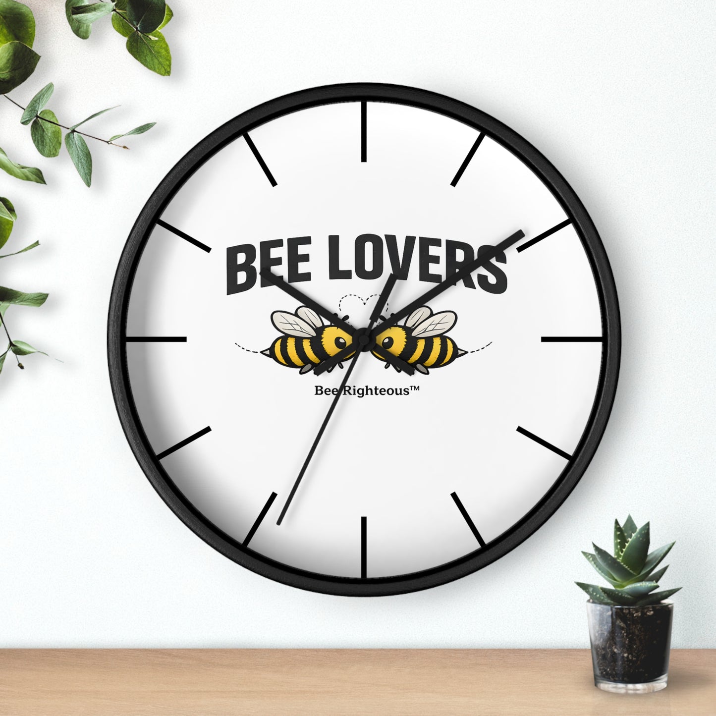 Bee Righteous inspirational wall clock, product view 6