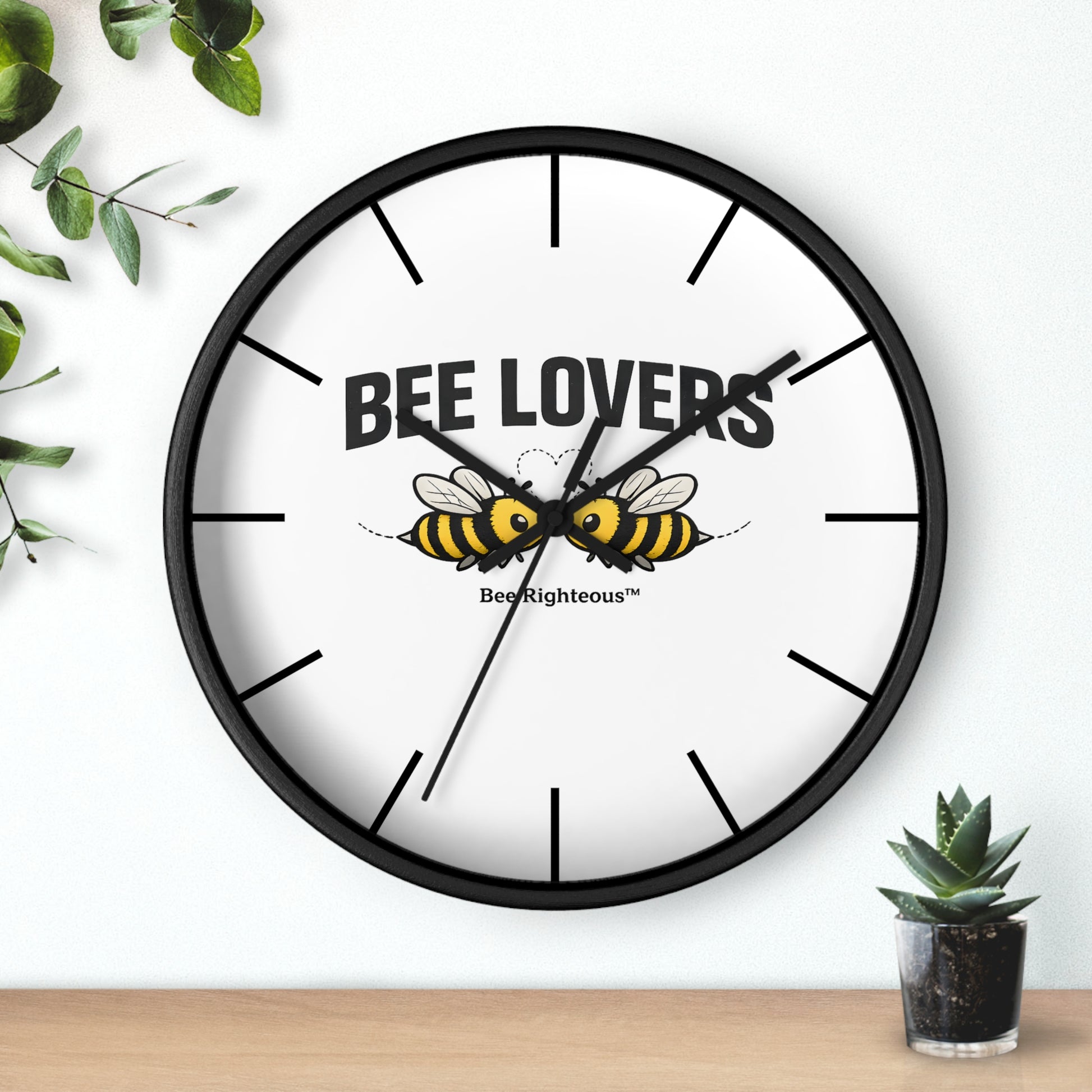 Bee Righteous inspirational wall clock, product view 6