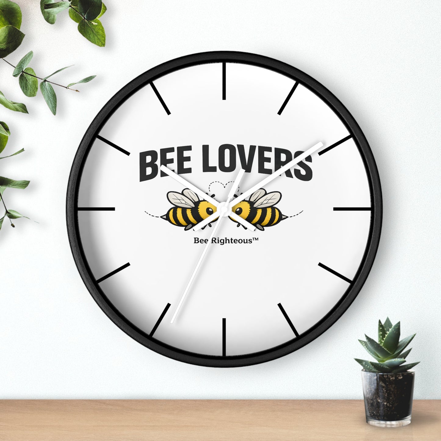 Bee Righteous inspirational wall clock, product view 8