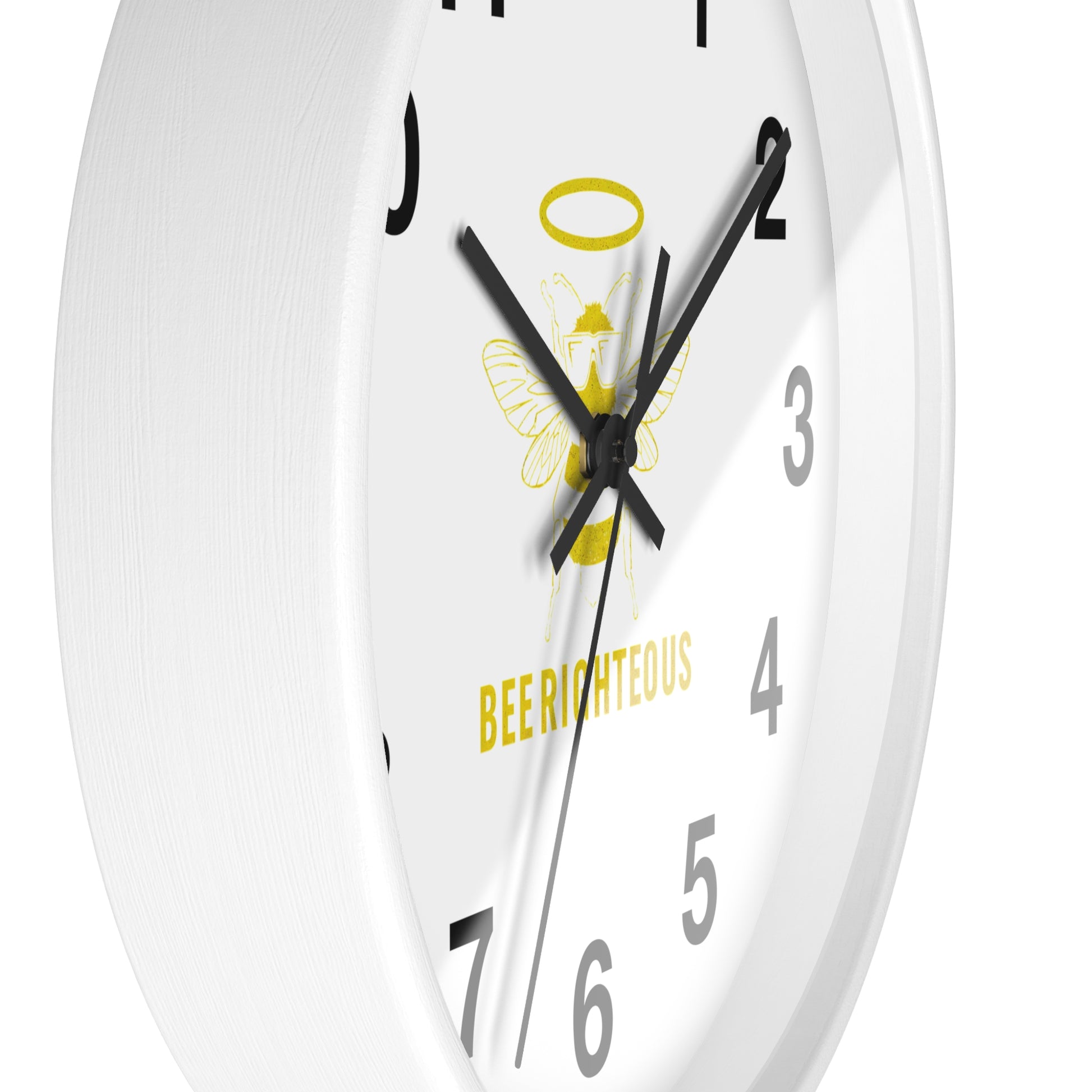 Bee Righteous inspirational wall clock, product view 9