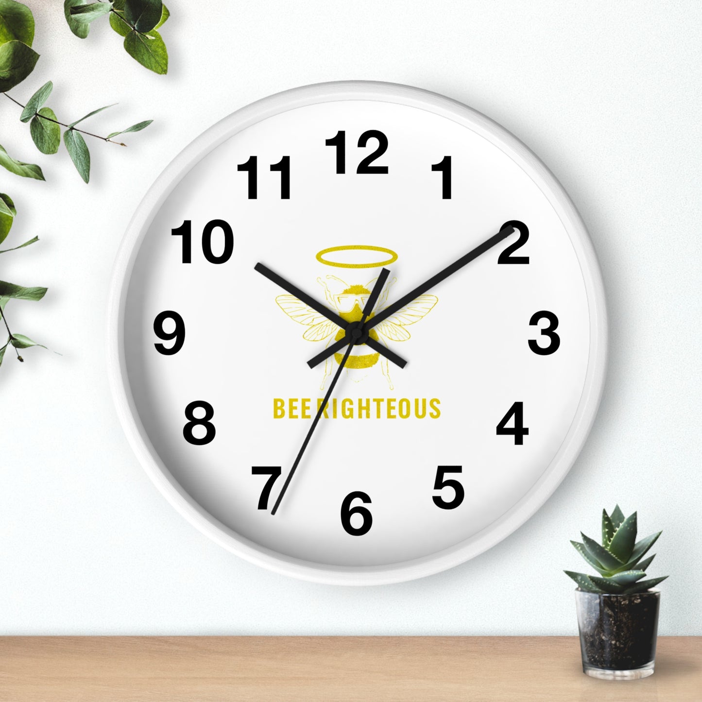 Bee Righteous inspirational wall clock, product view 10
