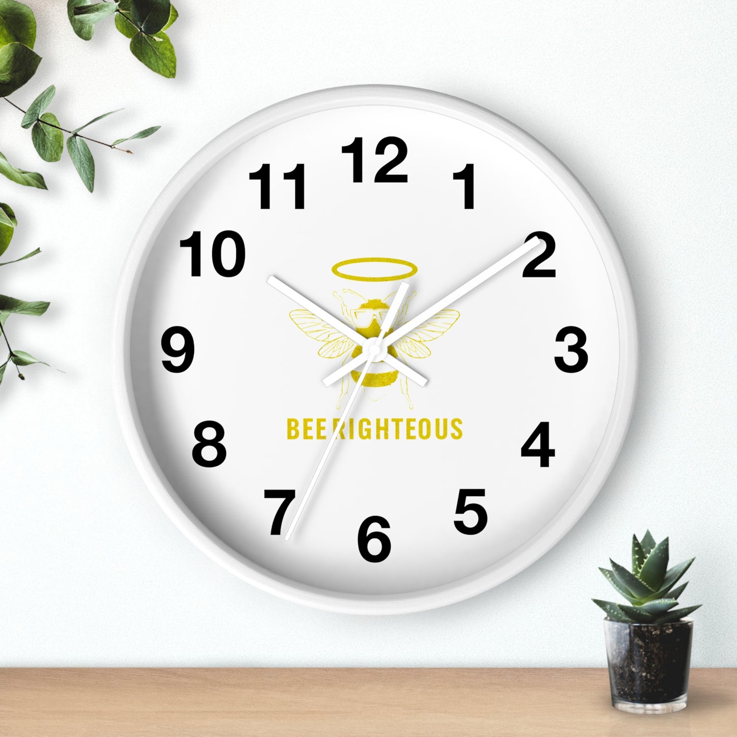 Bee Righteous inspirational wall clock, product view 12