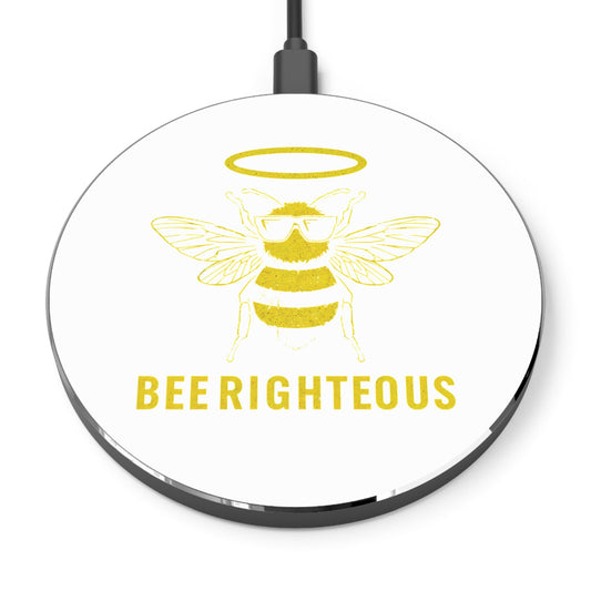 Bee Righteous Wireless Charger | Bee - Themed Phone Charger, Eco - Friendly Gadget Gift, Cute Desk Accessory, Fast Charging Pad - Jack Righteous