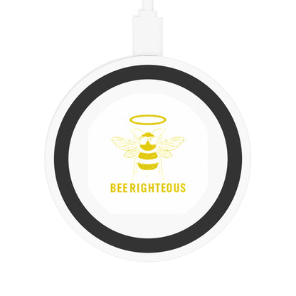 Bee Righteous Wireless Charging Pad - Cute Bee Design, Eco - Friendly Tech Gift, Perfect for Home & Office, Unique Gift for Bee Lovers - Jack Righteous