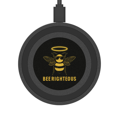 Bee Righteous Wireless Charging Pad - Cute Bee Design, Eco - Friendly Tech Gift, Perfect for Home & Office, Unique Gift for Bee Lovers - Jack Righteous