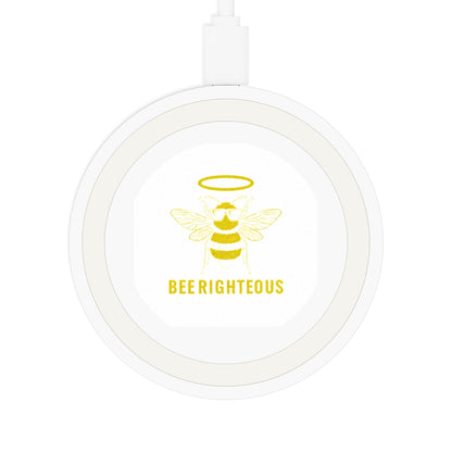 Bee Righteous Wireless Charging Pad - Cute Bee Design, Eco - Friendly Tech Gift, Perfect for Home & Office, Unique Gift for Bee Lovers - Jack Righteous
