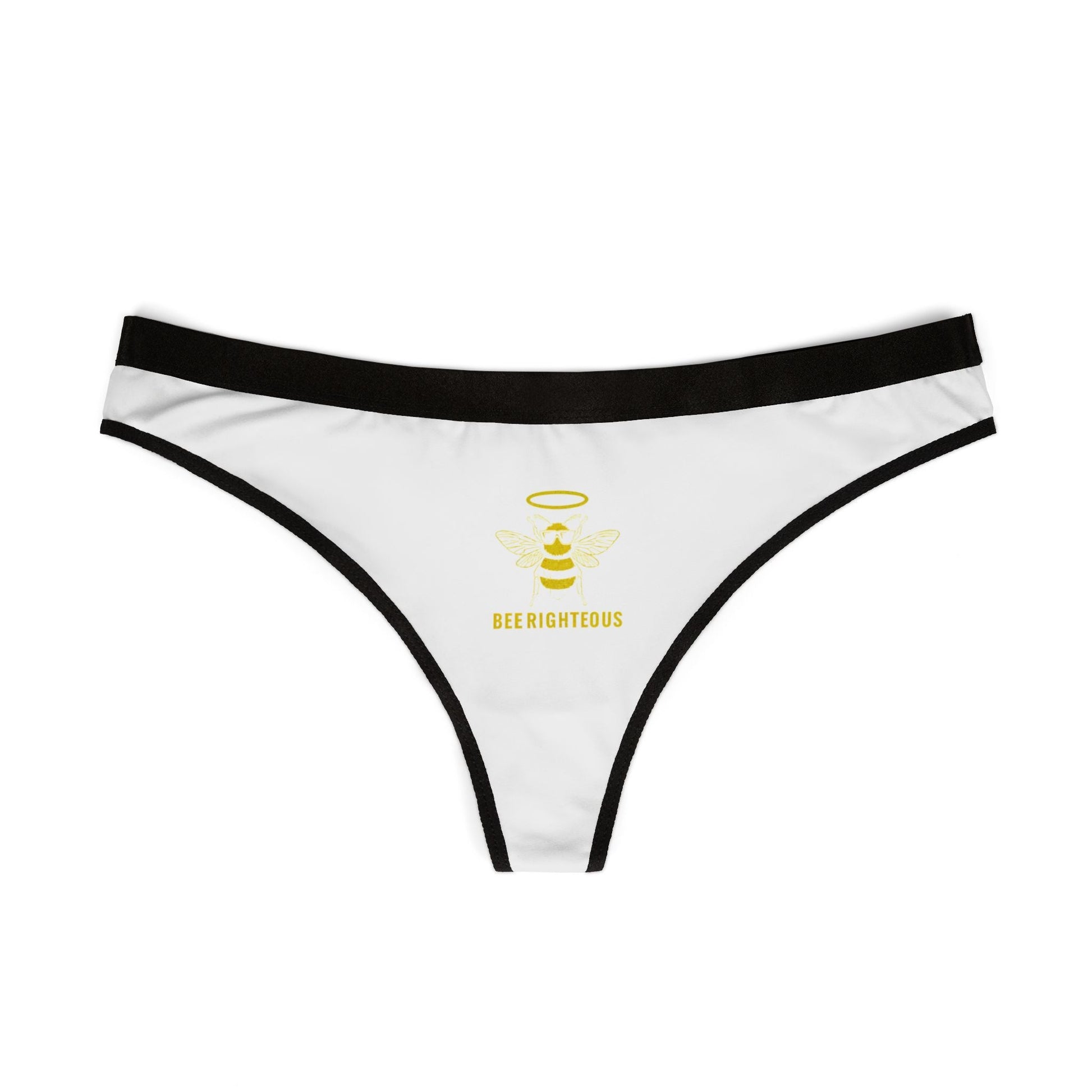 Bee Righteous Women's Thongs | Cute Underwear Gift, Buzzy Lingerie, Comfortable Bikini, Fun Summer Style, Positive Vibes - Jack Righteous