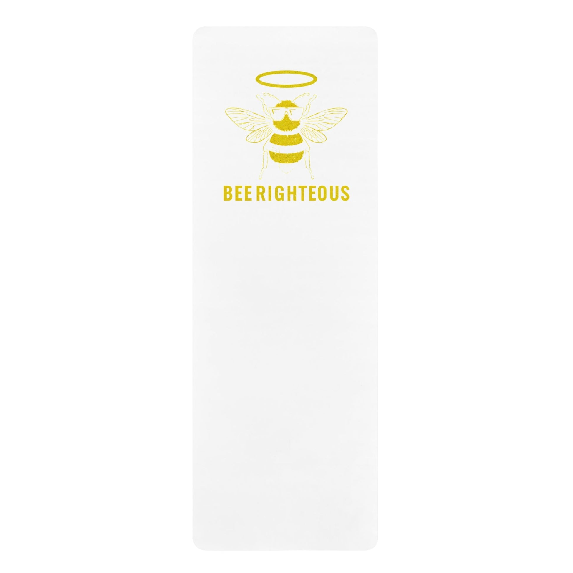 Bee Righteous Yoga Mat, Fitness Mat, Eco - Friendly Mat, Gift for Yogis, Inspirational Yoga Mat, Home Workout Equipment - Jack Righteous