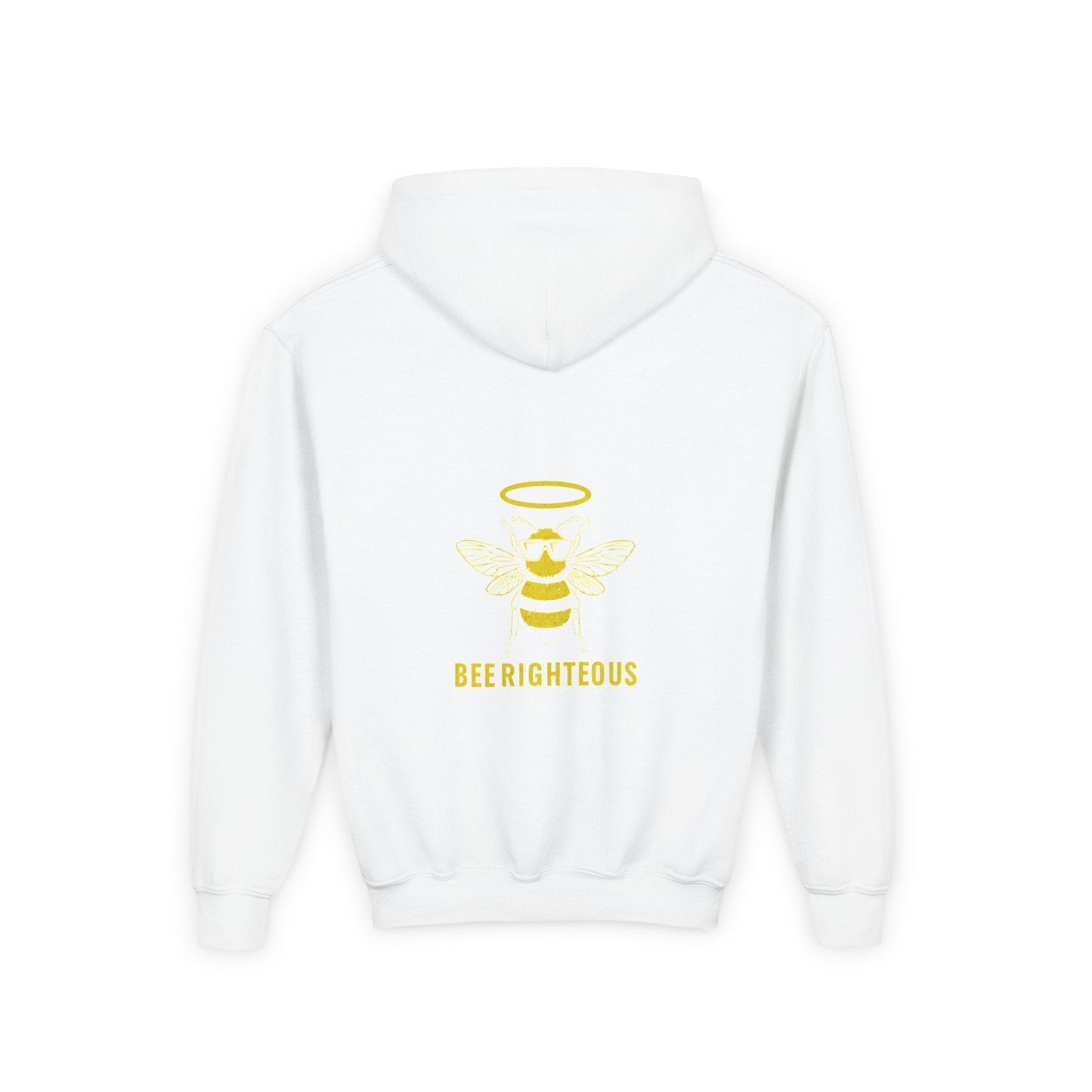 Bee Righteous Youth Hooded Sweatshirt, Fun Gift for Kids, Cute Hoodie for Spring, Bee Lover's Apparel, Comfortable Wear for Parties - Jack Righteous
