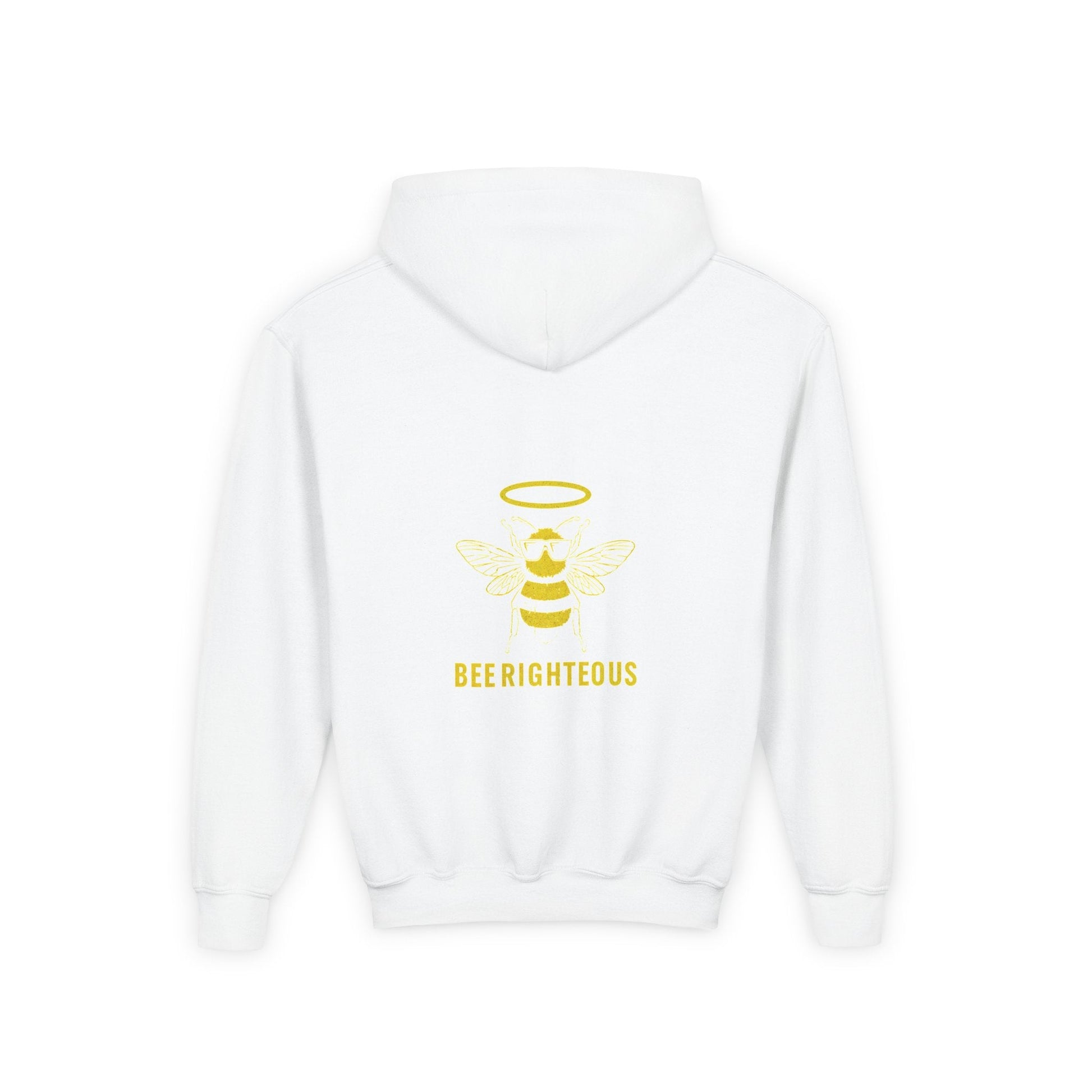 Bee Righteous Youth Hooded Sweatshirt, Fun Gift for Kids, Cute Hoodie for Spring, Bee Lover's Apparel, Comfortable Wear for Parties - Jack Righteous