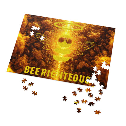 Bee-themed Jigsaw Puzzle in Tin - Fun Gift for Puzzle Fans, Unique Home Decor - Jack Righteous
