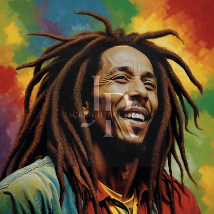 Bob Marley Portrait Series: Iconic Reggae Legend Digital Art Downloads - Jack Righteous